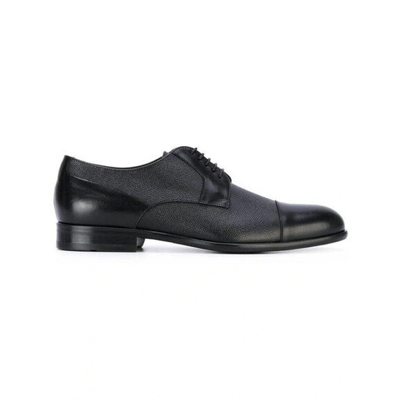 Black HUGO BOSS Men\'s Manhattan Derby Dress Shoes US 7